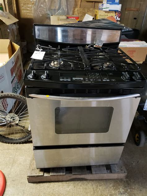kitchen aid superba stainless steel gas stove
